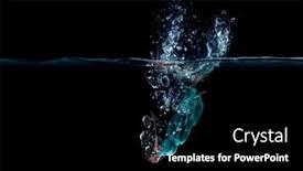  Presentation with under water - Presentation theme featuring girl-in-green-dress-under background and a black colored foreground