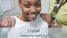  Presentation with childrens - Theme enhanced with girl in hospital background and a sky blue colored foreground