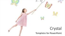  Presentation with girl pink baby shower - PPT layouts consisting of girl in pink dress catching background and a white colored foreground