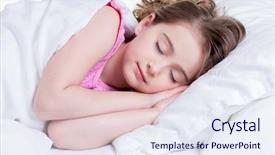  Presentation with pink white - Audience pleasing slides consisting of girl in pink nightie sleep backdrop and a  colored foreground