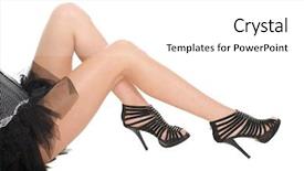  Presentation with shoes - Slides having girl in sandals high-heel background and a white colored foreground