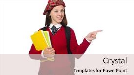  Presentation with tartan - Beautiful presentation featuring girl in scottish tartan clothing backdrop and a lemonade colored foreground