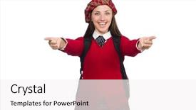  Presentation with tartan - Amazing PPT layouts having girl in scottish tartan clothing backdrop and a  colored foreground