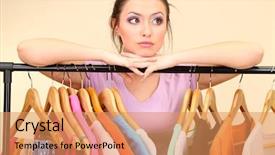  Presentation with clothes shop - Amazing presentation theme having traditional greek church kos island backdrop and a light blue colored foreground