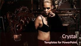  Presentation with black and red - Slide set enhanced with girl in the black bra background and a wine colored foreground