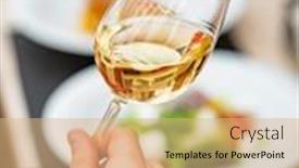  Presentation with restaurant - Presentation theme consisting of girl-in-the-restaurant and a coral colored foreground