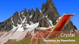  Presentation with italy - Presentation design featuring girl-in-the-sexten-dolomites background and a red colored foreground