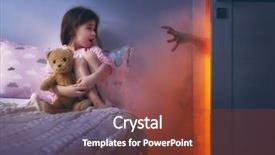  Presentation with dark night - Slides consisting of girl is afraid of monster background and a tawny brown colored foreground