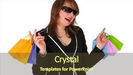  Presentation with colorful - Cool new presentation with girl is exciting by shopping with many colorful bags backdrop and a tawny brown colored foreground