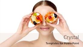  Presentation with protein food - Amazing theme having girl-is-losing-weight-went backdrop and a lemonade colored foreground