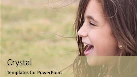  Presentation with for green - Cool new presentation with girl laughing with a diffus backdrop and a soft green colored foreground