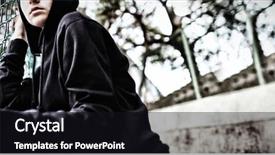  Presentation with middle school teens leisure activities - Slide deck enhanced with girl leaning on wire mesh background and a wine colored foreground