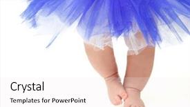  Presentation with baby girl announcement - Cool new slides with girl like a ballet dance backdrop and a white colored foreground