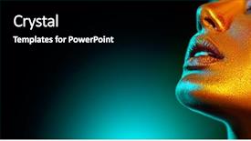  Presentation with glowing skin - Presentation having girl lips mouth trendy glowing background and a black colored foreground