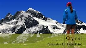  Presentation with alps - Amazing slides having girl-looking-at-the-breithorn backdrop and a gold colored foreground
