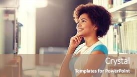  Presentation with african american high school - Cool new slides with girl looking for or choosing backdrop and a coral colored foreground
