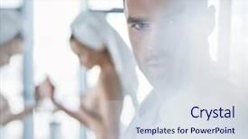  Presentation with sexy - Beautiful slide deck featuring girl marriage - attractive sexy young couple backdrop and a sky blue colored foreground