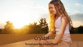  Presentation with save girl child - Beautiful PPT theme featuring girl meditating outdoors child practicing yoga backdrop and a red colored foreground