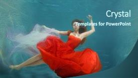  Presentation with mermaid - Audience pleasing presentation design consisting of girl mermaid underwater scene backdrop and a ocean colored foreground