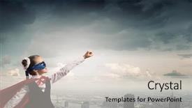  Presentation with super girl - Slides featuring school age in super background and a lemonade colored foreground