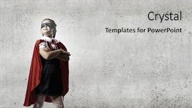  Presentation with super girl - Cool new presentation with girl of school age backdrop and a light gray colored foreground