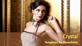  Presentation with gold red - Cool new presentation with girl on a gold background backdrop and a red colored foreground