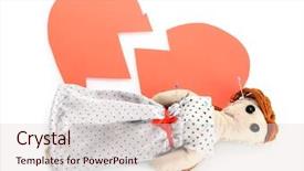  Presentation with broken heart - Presentation theme consisting of different 35mm movie detail black background and a light gray colored foreground