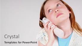  Presentation with phone - Beautiful presentation featuring girl-on-the-phone-looking backdrop and a light gray colored foreground