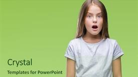  Presentation with beautiful midnight sun over - Cool new slides with girl over isolated background afraid backdrop and a mint green colored foreground