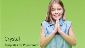  Presentation with beautiful midnight sun over - Presentation theme enhanced with girl over isolated background begging background and a mint green colored foreground