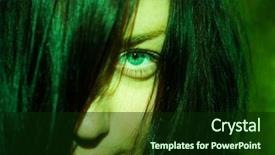  Presentation with mystic - Slides enhanced with girl photo in a forest background and a forest green colored foreground