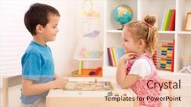  Presentation with board game - Cool new PPT layouts with girl playing board game backdrop and a lemonade colored foreground