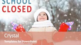  Presentation with school - Cool new presentation with girl playing outdoor text school backdrop and a coral colored foreground