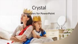  Presentation with mother child - Audience pleasing presentation theme consisting of fairy tale - happy loving family is preparing backdrop and a white colored foreground