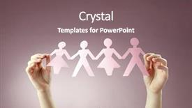  Presentation with chain - Colorful slides enhanced with girl playing with paper chain backdrop and a gray colored foreground