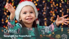  Presentation with illumination - Colorful PPT layouts enhanced with girl portrait in christmas decoration with gift dark background with illumination and boke lights winter holiday concept backdrop and a ocean colored foreground