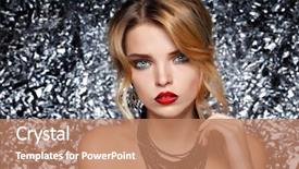  Presentation with fashion - Amazing theme having girl portrait on a silvery backdrop and a  colored foreground