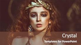  Presentation with beauty makeup - Amazing presentation theme having girl posing in a forest backdrop and a tawny brown colored foreground