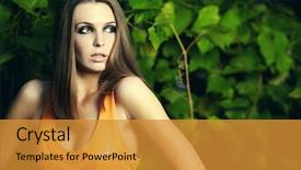  Presentation with fall - Beautiful presentation featuring girl posing in fall vineyard backdrop and a gold colored foreground