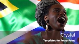  Presentation with girl power - PPT layouts featuring girl power - south african young black woman background and a wine colored foreground