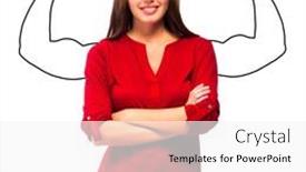  Presentation with girl power - PPT layouts with girl-power-concept-pretty-girl background and a  colored foreground