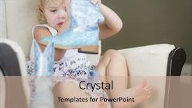  Presentation with cowboy - Amazing presentation theme having girl putting on cowboy boots backdrop and a coral colored foreground