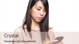  Presentation with sms - Beautiful presentation featuring girl reads sms on phone backdrop and a lemonade colored foreground