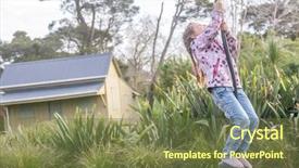  Presentation with play children - Amazing slide set having girl rids on flying fox backdrop and a  colored foreground
