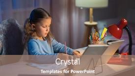  Presentation with homework - Cool new presentation with girl-schoolgirl-junior-school backdrop and a coral colored foreground