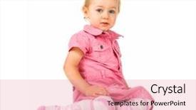  Presentation with neonatal premature newborn baby girl - Amazing presentation theme having girl sitting and looking stright backdrop and a  colored foreground