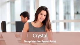  Presentation with cyber stalking computer laptop suffering - Presentation theme consisting of girl sitting desk - attractive businesswoman working on laptop background and a  colored foreground