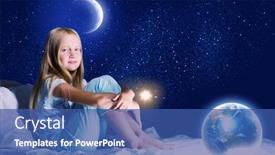  Presentation with nasa - Cool new PPT layouts with girl sitting in bed and dreaming elements of this image are furnished by nasa backdrop and a ocean colored foreground