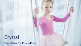  Presentation with sad girl dark - Theme featuring girl sitting on a swing background and a sky blue colored foreground