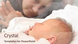  Presentation with incubator baby - Colorful slides enhanced with girl sleeping in a incubator backdrop and a lemonade colored foreground